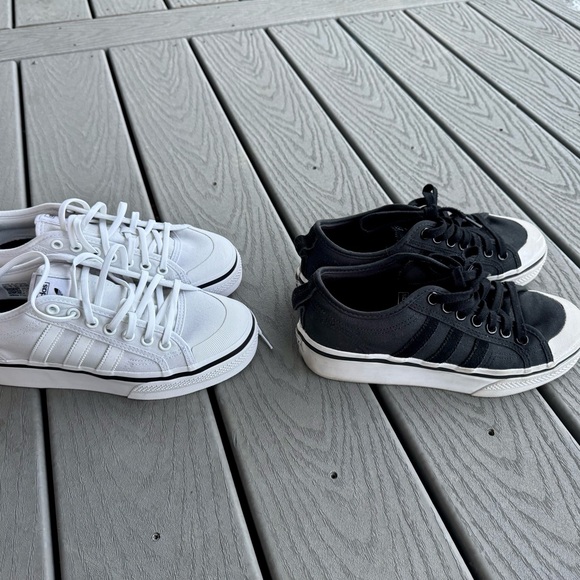 2 pairs Womens Adidas Nizza Platform Sneakers size 8.5 - Picture 2 of 10